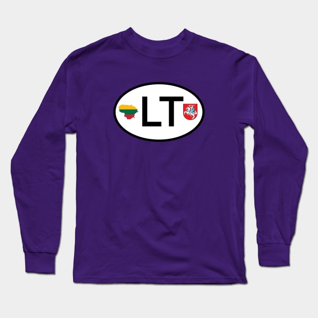 Lithuania car country code Long Sleeve T-Shirt by Travellers